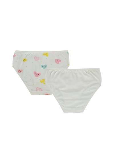 Civil Girls Kalp 2-12 Yaş Kız Çocuk 2'li Külot - Standart 82K66116626W1