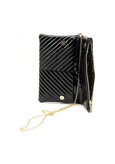 Silver Polo Sp1134 Kadın Portföy & Clutch Kapitone V Rugan Siyah-rugan Siyah