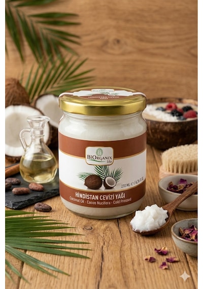 Life Hindistan Cevizi Yağı 210 Ml - %100 Doğal Soğuk Sıkım - Saç, Cilt Ve Yemeklik