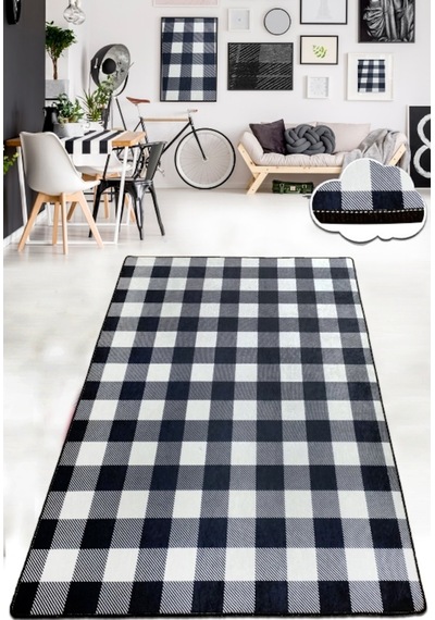 Seat 120X180 Cm Dekoratif, Kaymaz Taban Yıkanabilir Halı