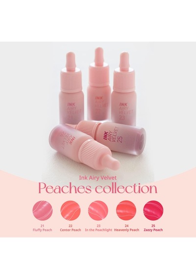 Uzun Süre Kalıcı Ve Hafif Formüllü, Kadife Bitişli Tint Ink Airy Velvet 22 Center Peach