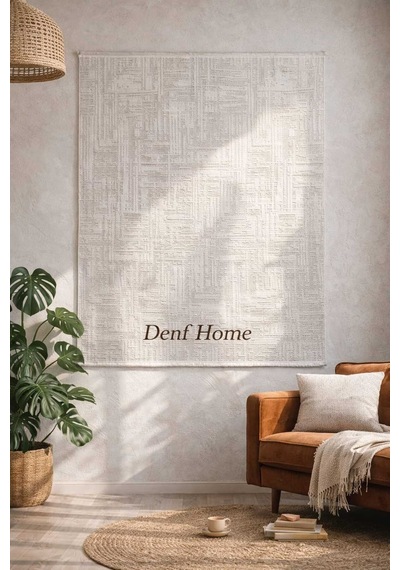 Denf Home İskandinav Sisal Loop Yumuşak Doku Özel Kesim Modern Salon Koridor Oturma Mutfak Halısı Kilim Yolluk Krem
