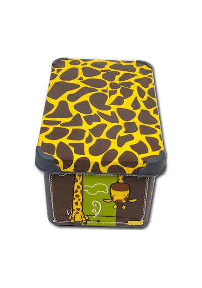 Style Box Giraffe Desenli 10 L Dekoratif Saklama Kutusu Çok Renkli