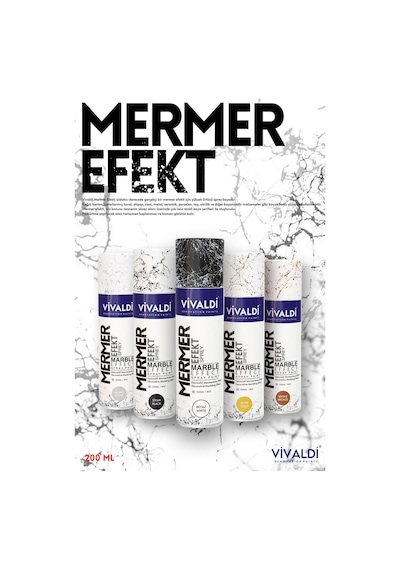 Mermer Efekt Sprey Boya 200ml Siyah