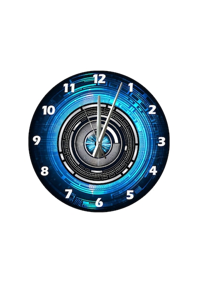 Ti-play Hız Ve Zaman 30x30cm Akrilik Dekoratif Modern Duvar Saati ÇOk Renkli