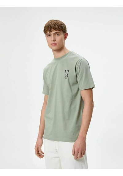 Koton Erkek T-shirt Yeşil 4sam10050hk 24yy59002798 Y59210 Yeşil