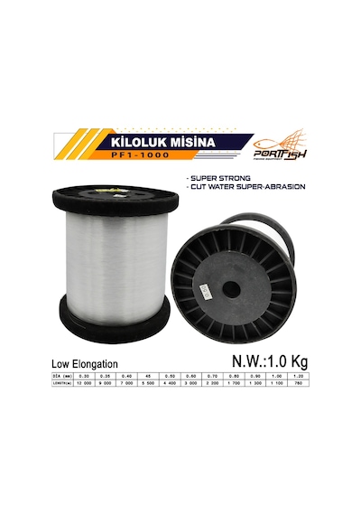Portfish Kiloluk Bobin Misina Ekonomik 0,35