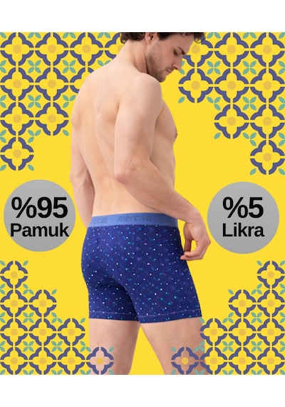 Mercan Nokta Desenli Boxer - Rahat Kesim, Özgür Hareket Beyaz