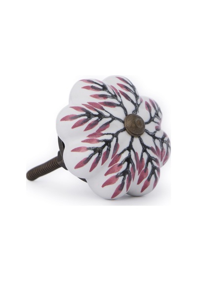 Yargıcı Çiçek Desenli Seramik Çekmece Kulbu 4x4 CM 26knha1021c St