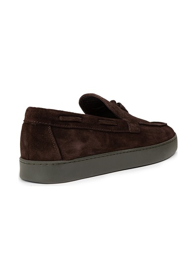 Deery Erkek Hakiki Süet Kahverengi Püsküllü Loafer - 01994mkhvc01 Kahverengi