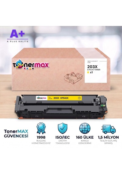 Hp 203x Cf542x Sarı Uyumlu Toner A Plus / Color Laserjet Pro M254 / M280 / M281