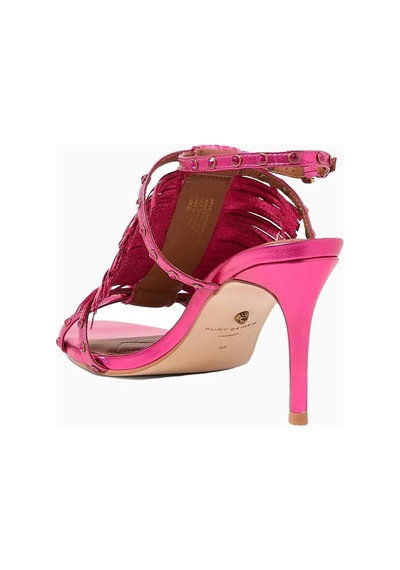 Kurt Geiger Jewel Fringe 90 Lüks Topuklu Deri Sandalet Topuklu Ayakkabı Pembe 39