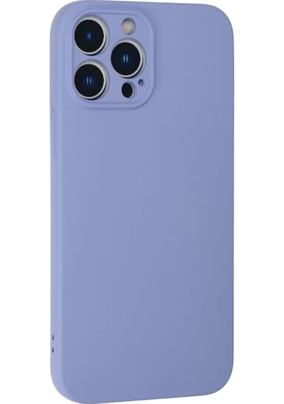 Newface Apple İphone 13 Pro Max Kılıf Nano İçi Kadife Silikon - Lila