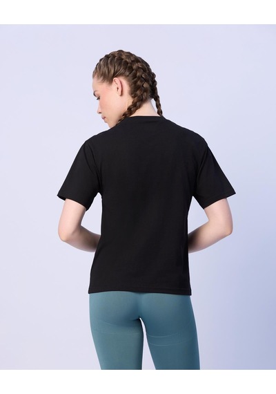 Kappa Nadya Kadın Siyah Regular Tişört