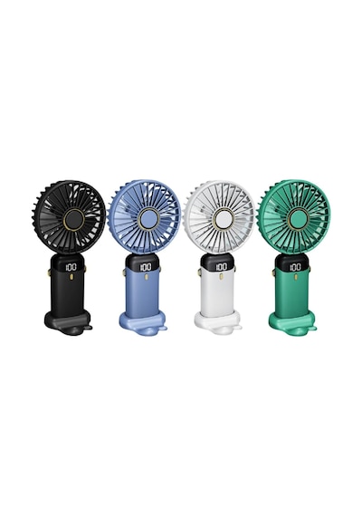 Dijital Göstergeli Mini Vantilatör, Şarjlı Masaüstü Vantilatör, Taşınabilir 12000 Rpm El Fanı, Ergonoik Tasar