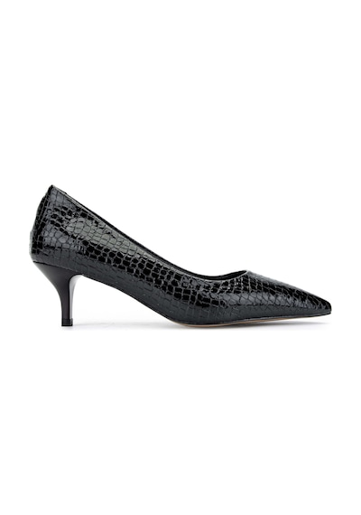 Tamer Tanca Kadın Hakiki Deri Siyah Stiletto Ayakkabı 886 01 Bn Ayk Sk24-25 Syh Fsly Bsk Siyah