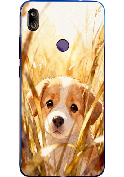 Redmi Note 7 Uyumlu Golden Köpek Baskılı Silikon Kılıf Renkli