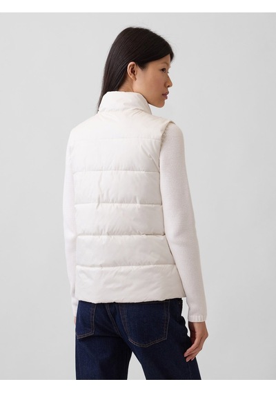 Gap V-frch Logo Lw Puffer Vest Kadın Beyaz Yelek 910105004