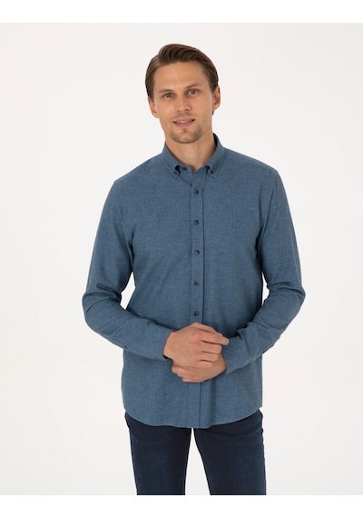 Pierre Cardin Erkek Mavi Gömlek Desenli 50311562-vr036 Mavi