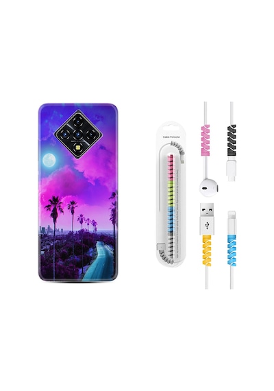 Infinix Zero 8 Kılıf Kablo Koruyuculu Purple Way 1843