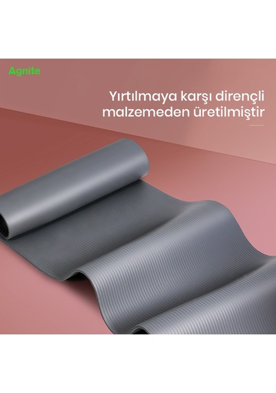 Agnıte Er201-gr Nbr Yoga Ve Egzersiz Matı 181 X 61 Cm 8 Mm Gri