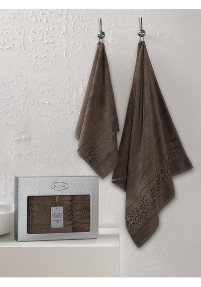Bambu Havlu Takımı Doğal Ve Yumuşak Dokulu 50x90 Kahverengi