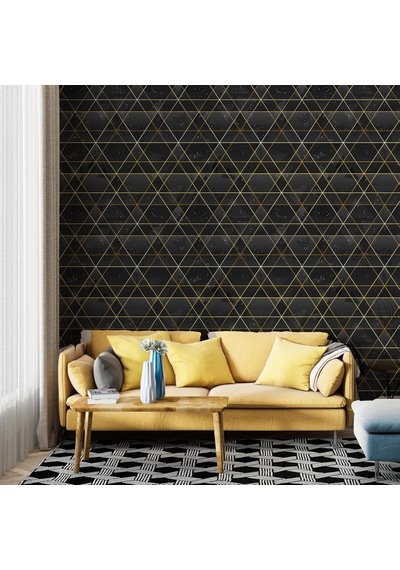 Lüks Kozmik Desenli Geometrik Duvar Kağıdı, Kendinden Yapışkanlı Çok Amaçlı Pvc Folyo, Dıy Duvar Kağıdı 66x264 Cm