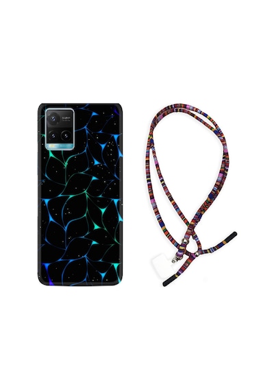 Vivo Y21 Kılıf Rasta Boyun Askılı Naif Çizgiler 1680