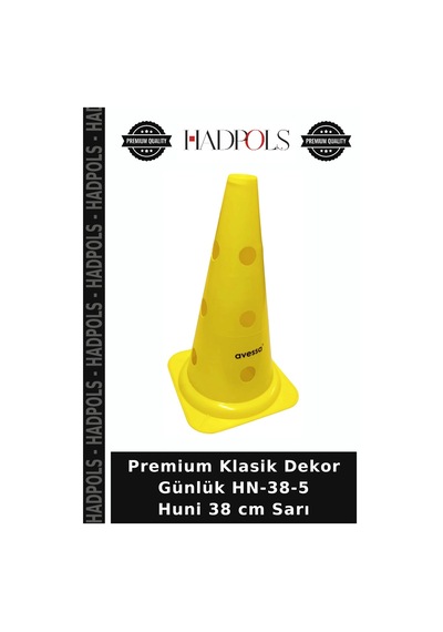 Premium Klasik Dekor Günlük Hn-38-5 Huni 38 Cm Sarı