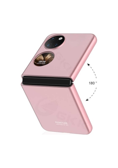 Huawei P50 Pocket Kılıf Zore Sert Kıpta Kapak Gold