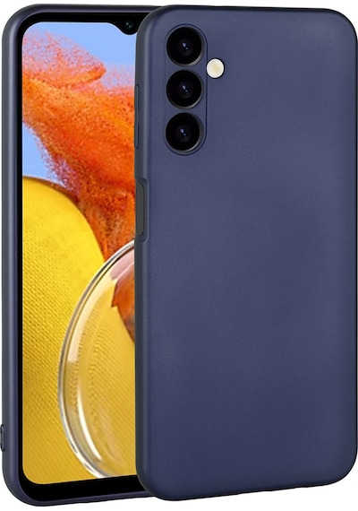 Noktaks - Galaxy Uyumlu M14 Uyumlu - Kılıf Mat Soft Premier Silikon Kapak - Lacivert - T26879 Lacivert