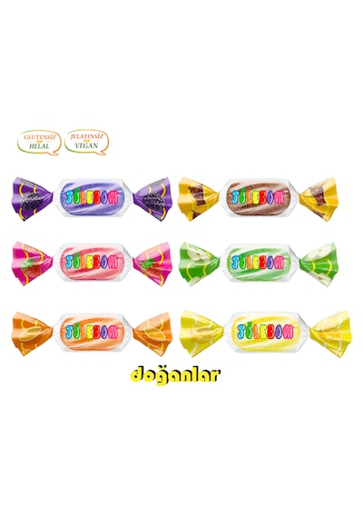 Jöle Şeker Jolebom Karışık 1 Kg. Jelatinsiz -gulutensiz-vegal-helal