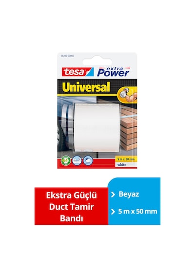 Tesa Ekstra Güçlü Duct Tamir Bandı, Beyaz