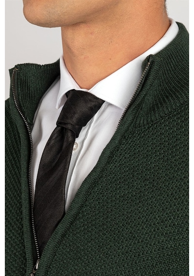 Tudors Slim Fit Dar Kesim Kendinden Desenli Erkek Hırka-25058 Yeşil Tudors Slim Fit Dar Kesim Kendinden Desenli Erkek Hırka-25058 Yeşil