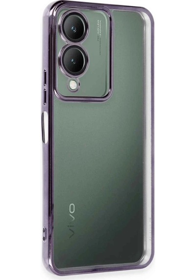 Mey İthalat Vivo Y17s Kılıf Lensli Silikon - Mor