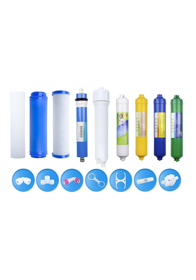 Açık Kasa Su Arıtma Cihazı Membranlı 8'li Filtre Set Ve