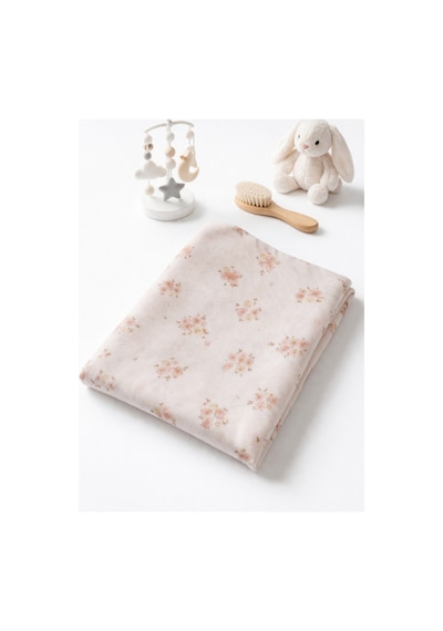 My Baby Kumsal 80x90 Cm 3lü Müslin Battaniye Bambu Only Flovers 2426 Pembe Pembe