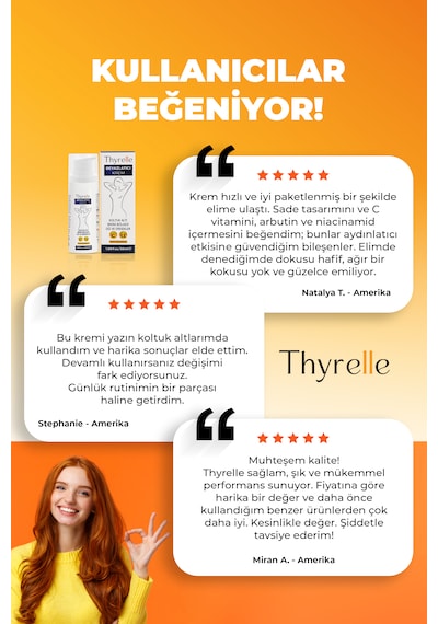 Thyrelle Cilt Beyazlatıcı Kararma ve Renk Eşitsizliklerine Karşı Etkili Bakım Kremi 50 ML
