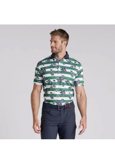 Puma Garden Pique Polo Çiçek Baskılı Erkek Golf Tshirt Vine-deep Navy