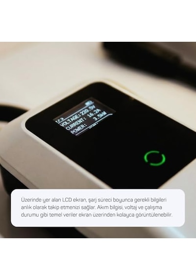 3.5 Kw Ev Tipi Taşınabilir Mobil 6 Metre Elektrikli Araç Şarj Cihazı 16a Schuko Fiş Taşıma Çantalı
