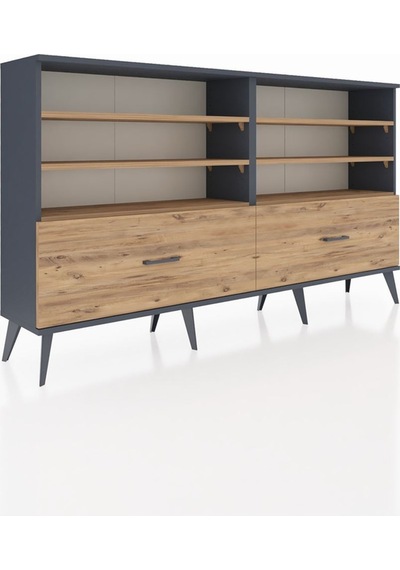Arges Konsol 6 Raflı 2 Çekmeceli 176x30x99 Antrasit-çam Atlas Çam/atlas Çam - Antrasıt Arges Konsol 6 Raflı 2 Çekmeceli 176x30x99 Antrasit-çam Atlas Çam/atlas Çam - Antrasıt
