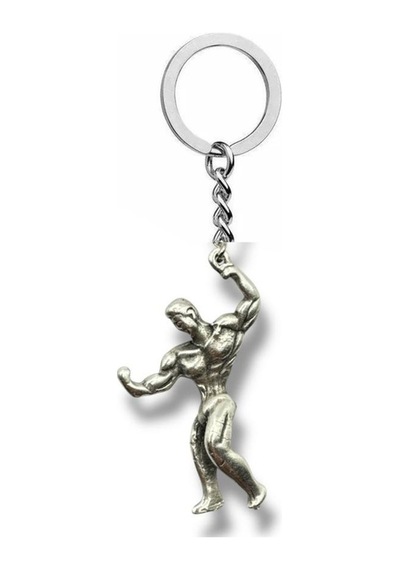 Gücünü Yanında Taşı Vücut Geliştirme Figürlü Unisex Metal Anahtarlık
