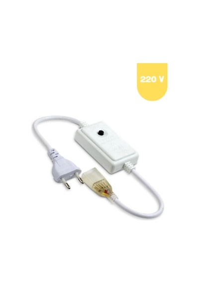 Rgb Hortum Led Fiş 220 V Güç Kablosu 4 Pin