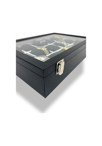 RichBox 15'Li Saat Kutusu Siyah/Beyaz