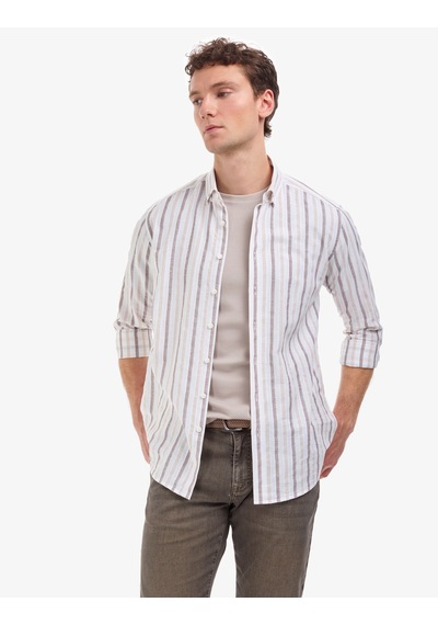 Pierre Cardin Erkek Koyu Kahverengi Gömlek Desenli 50320885-vr084