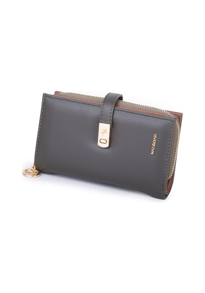 Nas Bag Kadın Orta Boy Kartlık Kağıt Para Ve Bozuk Para Tasarımına Sahip Haki Taba Dona 16x9 Cm