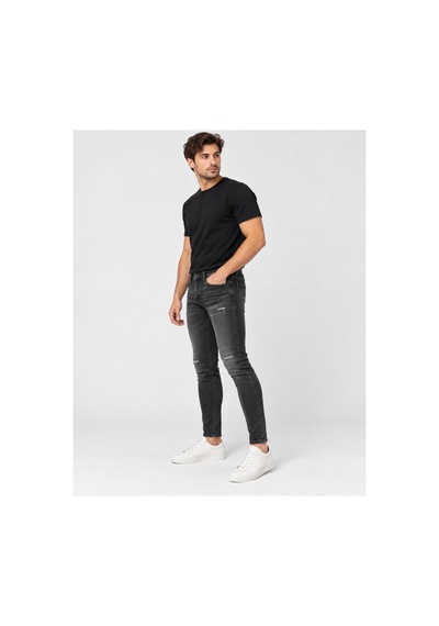 Nova Earth Art Antrasit Az Yırtıklı Skinny Jean Pantolon 31