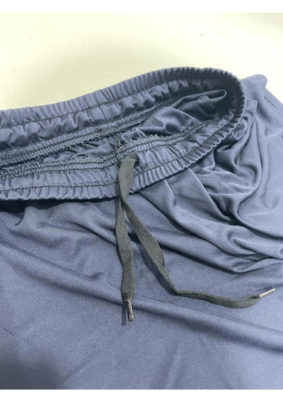 Baskılı Unisex Lacivert Polyester Şort L Beden Mavi