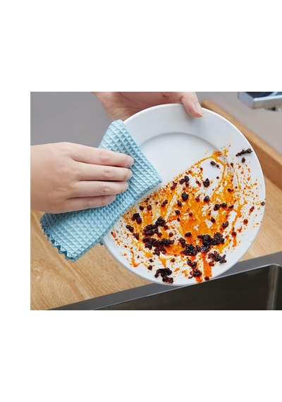 Waffle Petek Dokulu Cam Silme Bezi Ve Yüzey Kurulama Havlusu 30 30 Cm 3 Adet Karışık