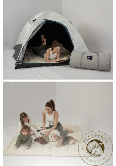 Sleepoos Çift Kişilik Yün Yatak Pedi